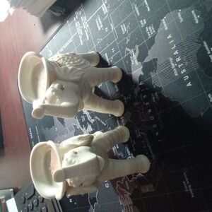 2 Elephant Small Candle Holders By Lenox